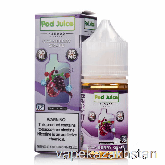 Vape Disposable Cranberry Grape - Pod Juice PJ5000 - 30mL 55mg